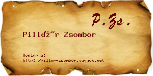 Pillár Zsombor névjegykártya