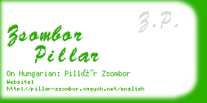 zsombor pillar business card